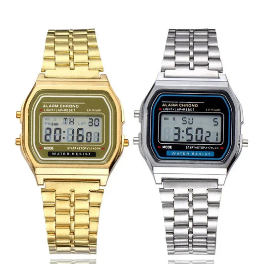 2025 Digital Watches For Men Sports Waterproof Bracelet Clock Gold Electronice LED Wristwatch Women Good Vibrations