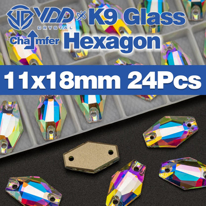 VDD Chamfer AAAAA Top Quality K9 Glass Sew On Rhinestones Sewing Crystal AB Flatback Stone For Clothes Accessories Wedding Dress Good Vibrations