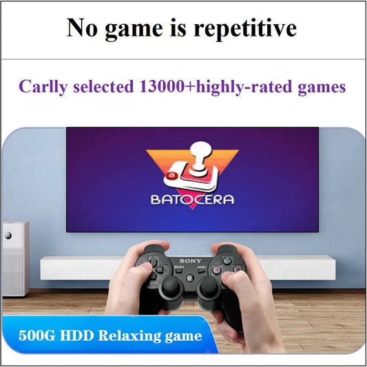 Retro Game Batocera 40 Linux 500G HDD Console with over 13000 high score games for PS3 PS2 PS1 Wii WiiU DC N64 and Windows PC Good Vibrations