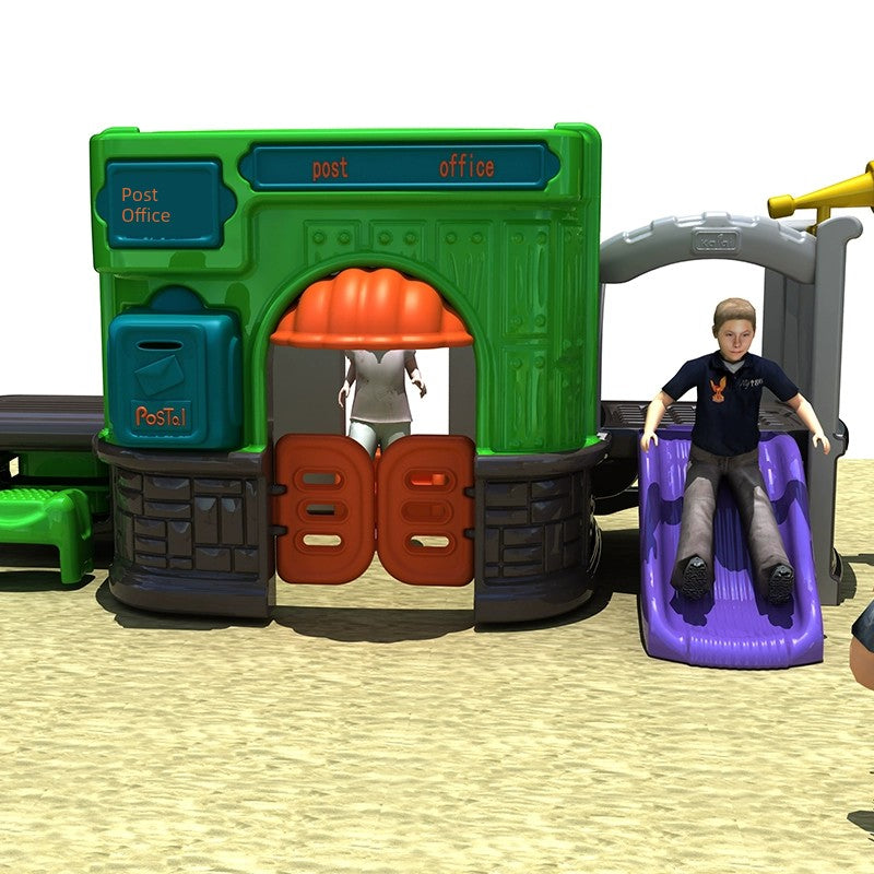 Kids' Playhouse Outdoor Play House Toys Indoor Multifunctional Small House Slide Combination Mushroom House Amusement Park Good Vibrations