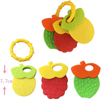 Newborn Baby Chews Food Grade Teethers Training Bed Toy Silicone for Baby Fruit Item Feeding Infant Things Molars Rattle Good Vibrations