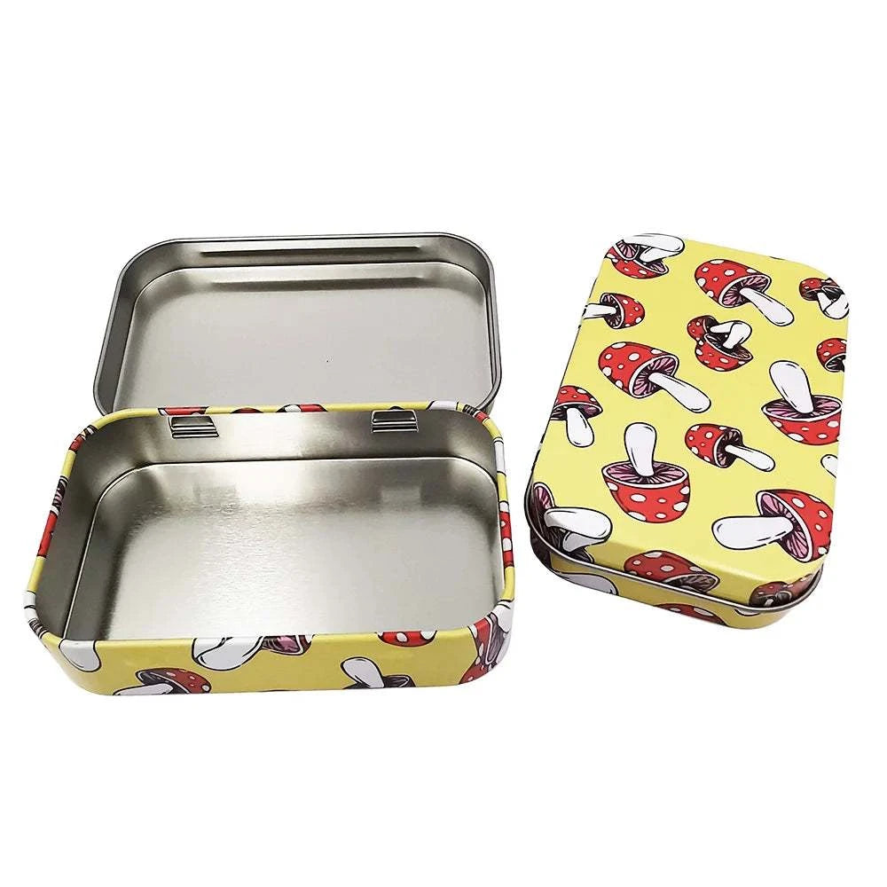 Tinplate Cigarette Case Tobacco Storage Box Flip Cap Humidor Rolling Paper Box Jewelry Candy Coin Key Fishing Organizer Sealed Good Vibrations Adult Super Store