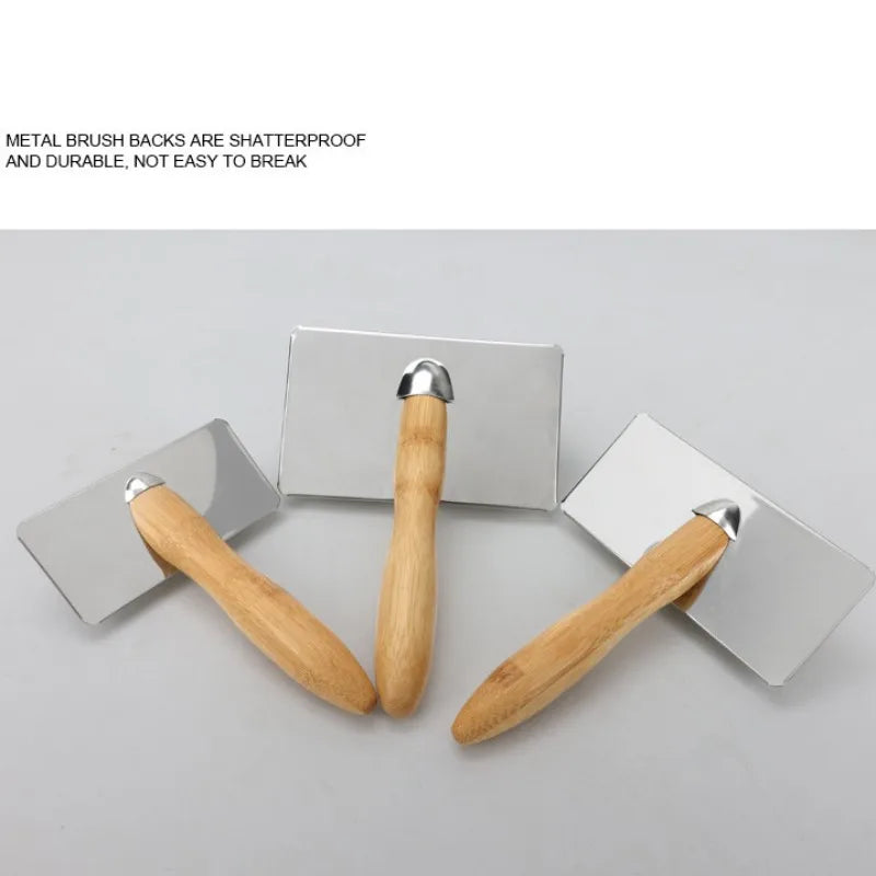 Dog Comb Solid Wood Dog Brush Pet Hair Remover Massage Cat Brush Pet Grooming Stainless Steel Combs for Cats Hair Knot Opening Good Vibrations