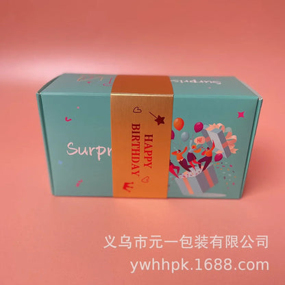 Christmas Gift Box DIY Folding Paper Box Money Pop Up Birthday Surprise Bounce Box Explosions Red Envelope Surpris Gift Box Good Vibrations