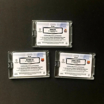 Panini homemade jersey material card Messi Ronaldo Neymar signed collection card bricks DIY Boy birthday christmas present Good Vibrations