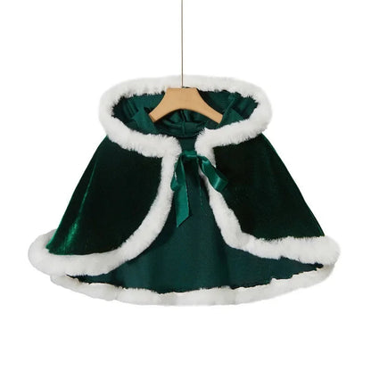 Merry Christmas Cosplay Costume Shawl Dress Xmas Uniform Disguise Clothing Theme Party Stage Performance Outfit Adult Women Good Vibrations