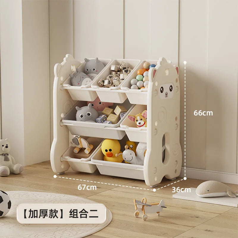 Children's toy storage  large capacity classification multi-layer storage rack baby locker Shelf organizer Children's bookshelve Good Vibrations