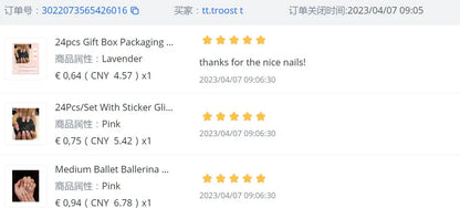 Pink French Style Fake Nails Pink Gradient Press on Nails Sweet Girls Charms Manicure Square Head Ballerina False Nails Patches Good Vibrations