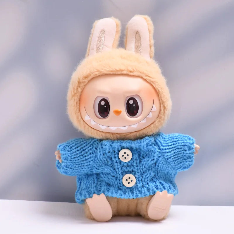 17cm Cute Mini Plush Doll'S Clothes Outfit Accessories For Korea Kpop Exo Labubu Idol Dolls Sweater Clothing DIY Kids Girl Gift Good Vibrations