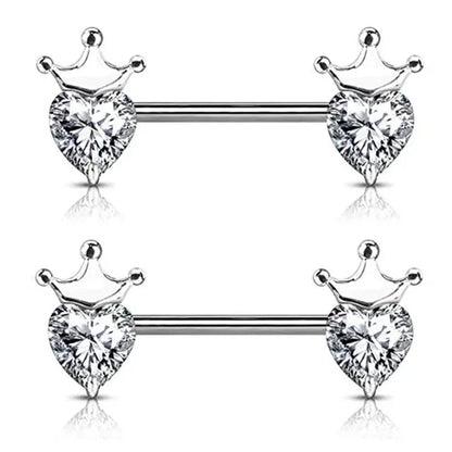 Pink Heart Nipple Piercing Barbell Set Shiny Crystal Nipple Rings Bulk For Women Flower Nippel Jewelry Pack Piercing Teton Lots Good Vibrations Adult Super Store