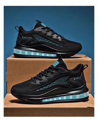 Men's sneakers with air cushions, stylish spring new style, knitted stimulating and breathable soft soles, men's casual sneakers Good Vibrations