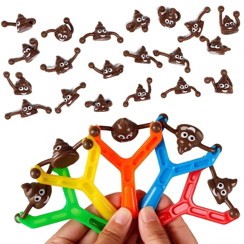 12PC Funny Poo Launcher Tricky Slingshot Children Toys Kids Birthday Party Gifts Wedding Gifts For Guests Christmas Party Favors Good Vibrations