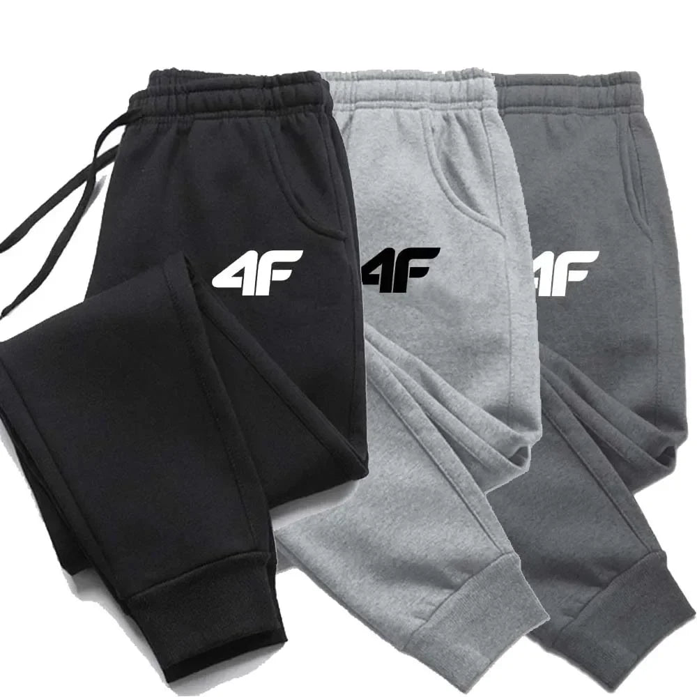 4F Men's Creativity Printed Jogging Pants, Fitness Joggers, Running Pants, Training Sport Trousers, Sportswear Sweatpants, Good Vibrations