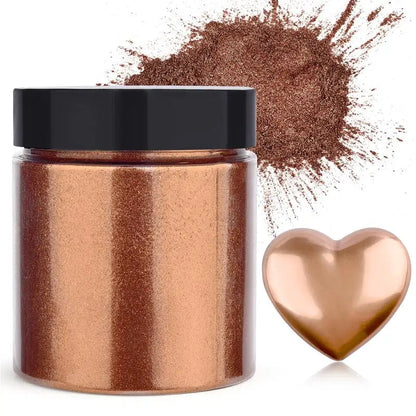 50g Shimmer Metallic Gold Silver Color Pigment Pearlescent Colorant Pearl Pigment Dye UV Resin Epoxy Colour Jewelry Making Good Vibrations