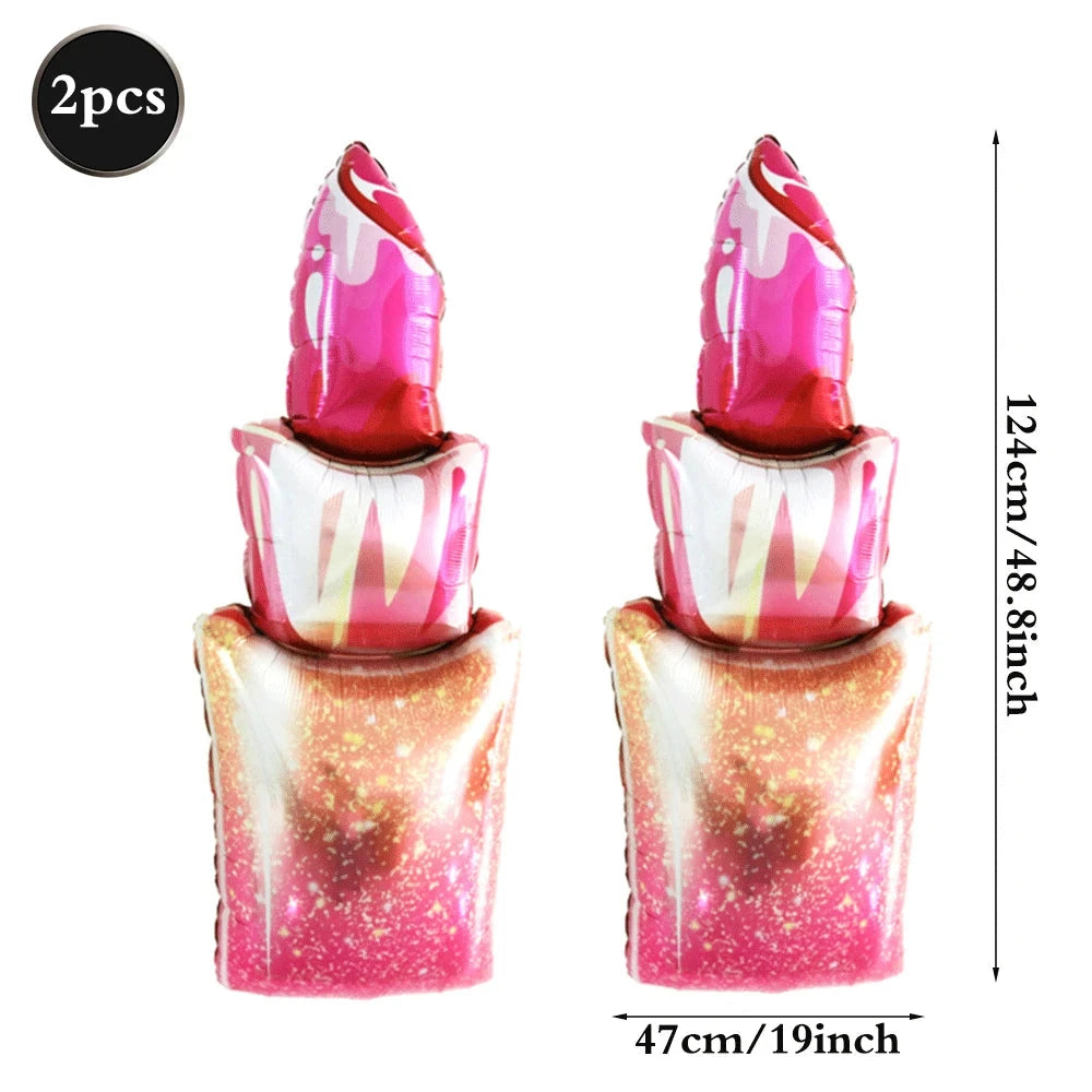 Spa Makeup Party Decorations Happy Birthday Banner Balloons Cake Topper for Girls Women Makeup Birthday Spa Party Decor Supplies Good Vibrations