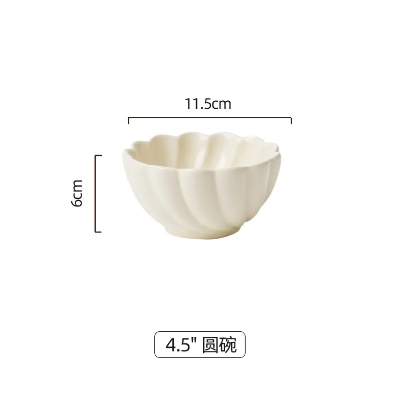 Early Spring Simple Dish Set Home Ins Wind Ceramic Tableware Light Luxury Modern Good Vibrations