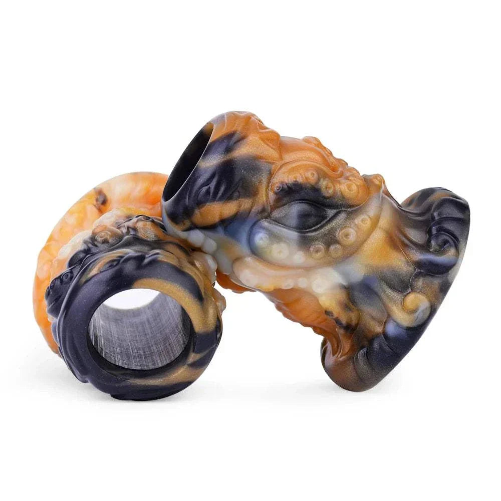 Multi-color wearable prostate massager made of liquid silicone for anal expansion.