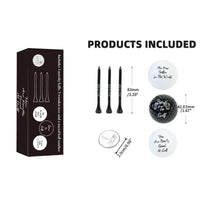 Funny Golf Gifts Set for Men Novelty Golf Gift Included 3 Golf Balls + 3 Golf Tees + 1 Ball Marker Perfect Golfer Gift Good Vibrations