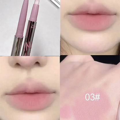 Nude Lip Liner with Lip Brush Cappuvini Korean Style Lip Makeup Long Last Velvet Matte Lipstick Good Vibrations