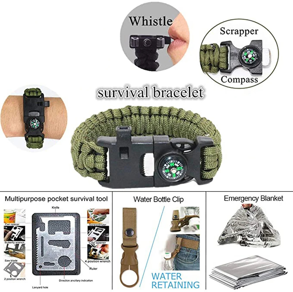 Outdoor Adventure Survival Kit SOS Emergency First Aid Kit Camping Equipments Medical Bag Self-defense EDC Pouch ifak Good Vibrations