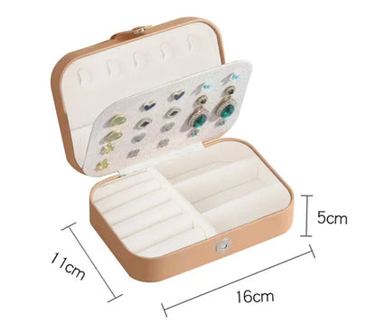 2024 Portable Jewelry Box Jewelry Organizer Display Travel Jewelry Case Boxes Button Leather Storage Zipper Jewelers Good Vibrations