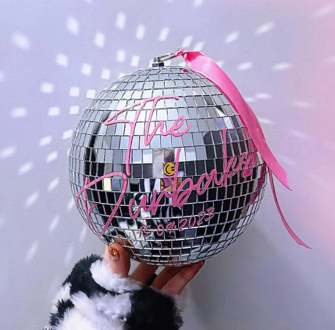 Personalised Disco Ball 20cm Party & Wedding Decor Unique Gift Disco Theme Parties DIY Weddings Showers Events Hen Do Good Vibrations