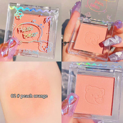 Natural Face Monochrome Blush Palette Rose Hawthorn Cheek Tint Blusher Powder Makeup Matte Peach Rouge Contour Shadow Palette Good Vibrations