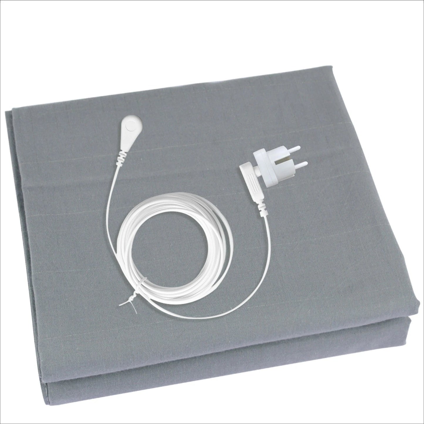 Grounding Bed Sheet US/UK/EU Plug Grounding Mat 10% Silver Fiber & 90% Organic Cotton Natural Healthy Energy Sleep Mat Good Vibrations