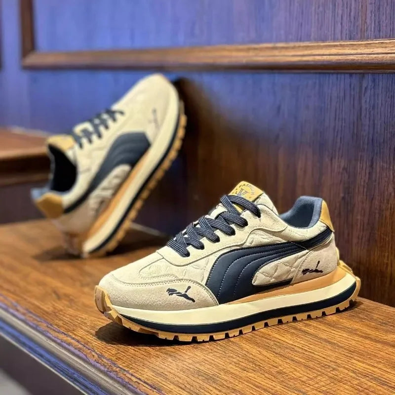 Casual Shoes Men's Sports Shoes Summer Casual Thick Soled Men's Shoes Soft and Comfortable Non-slip Outdoor Fashion Board Shoes Good Vibrations