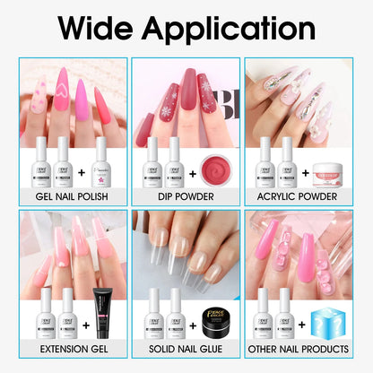 Peacecolor 10ML Nail Dehydrator & Primer and Nail Tools, Fast Dry Non Acid Primer for Gel Polish, Ideal Gift Choice Good Vibrations