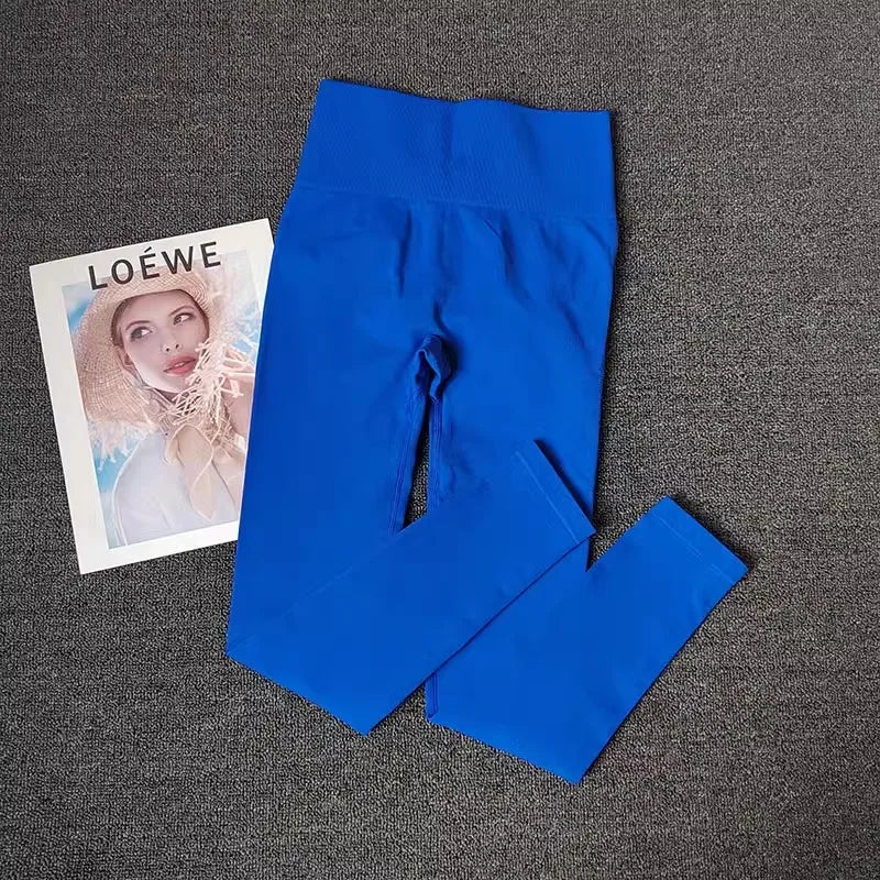 High-end Yoga Pants Women Fitness Leggings High elastic Sports Pants Push UP Tights Running Leggings Breathable Gym Leggings Good Vibrations