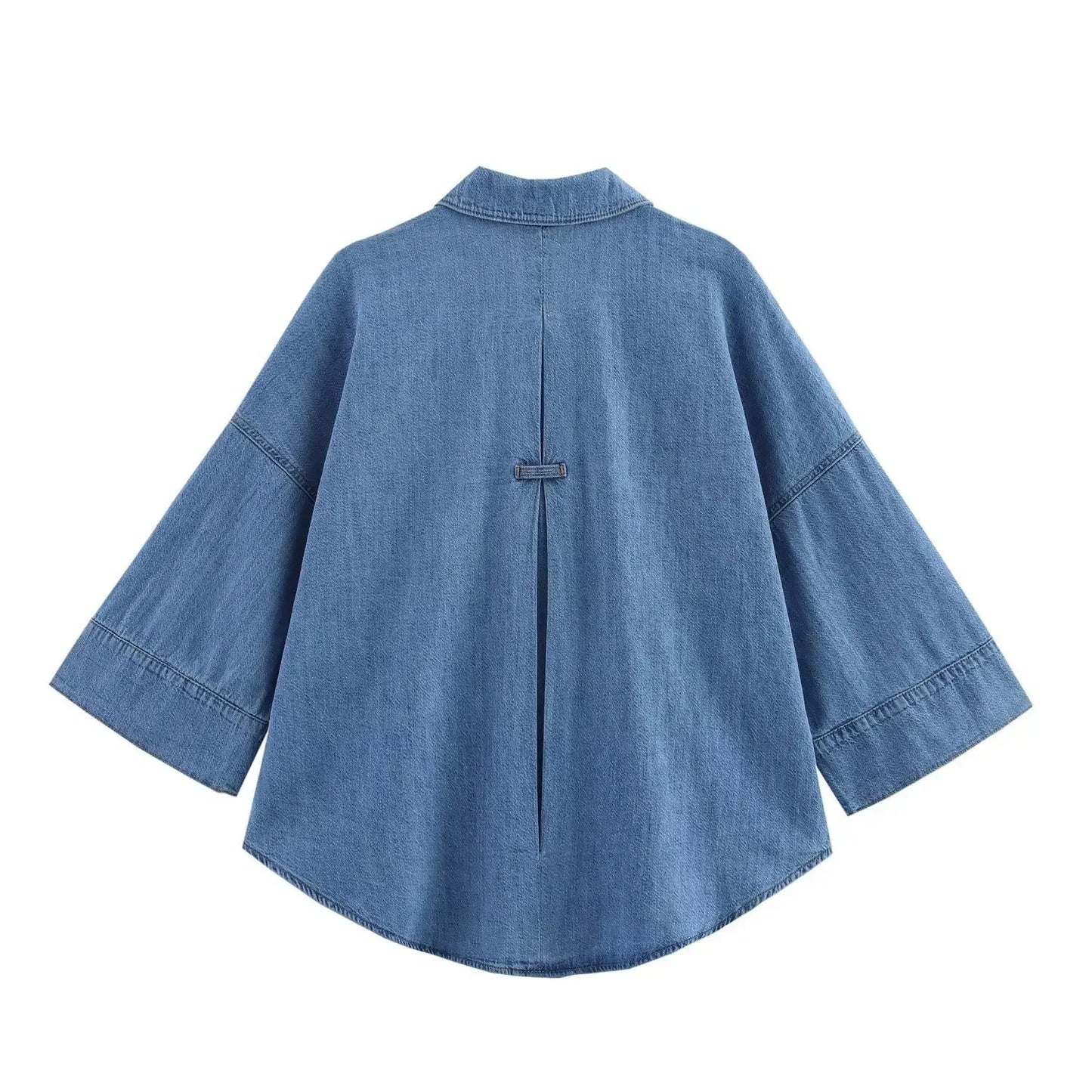Denim Pants Outfit For Women 2 Pieces Spring Autumn Fashion Wide Sleeved Casual Shirt Women Suit Casual Two Piece Set Women Good Vibrations