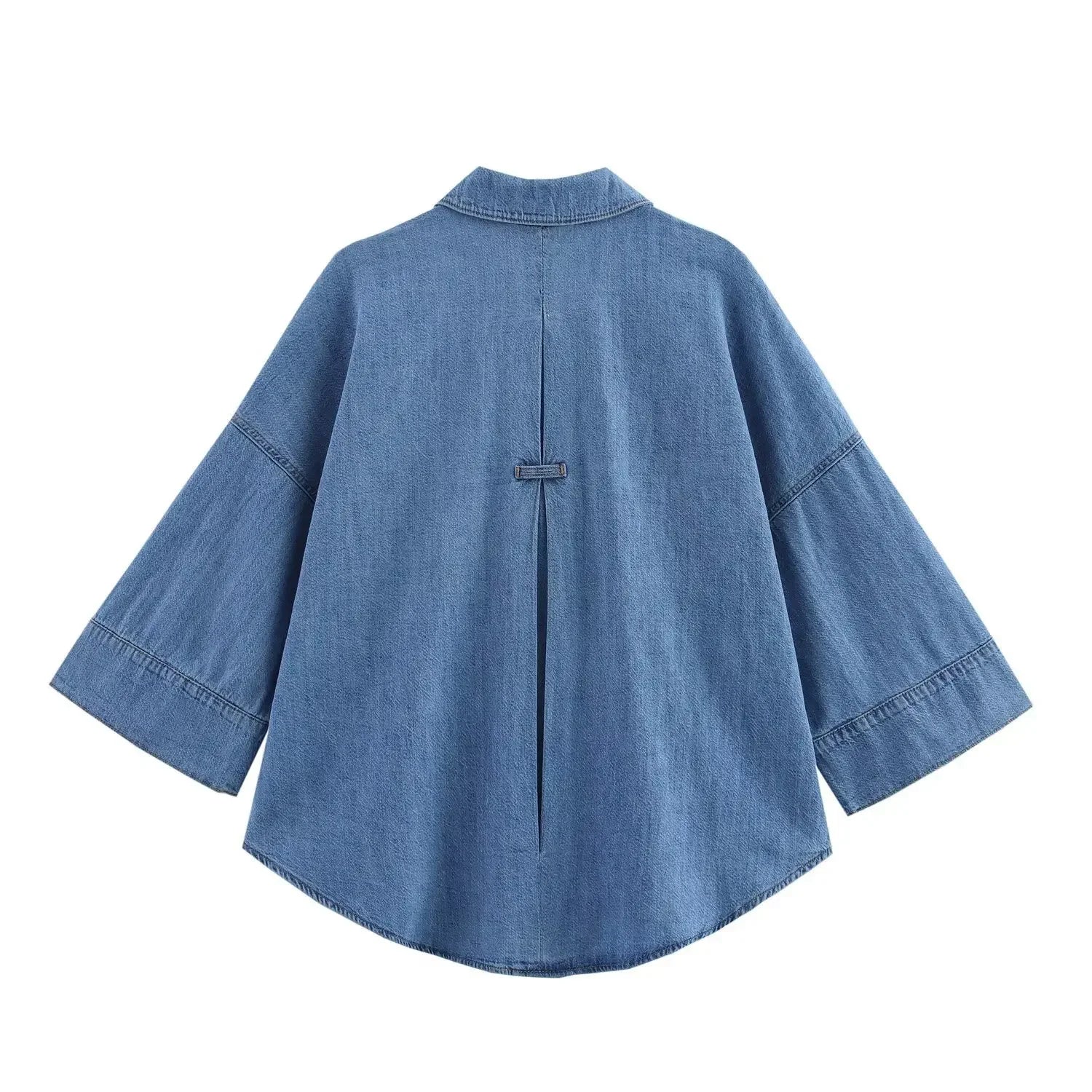 Denim Pants Outfit For Women 2 Pieces Spring Autumn Fashion Wide Sleeved Casual Shirt Women Suit Casual Two Piece Set Women Good Vibrations