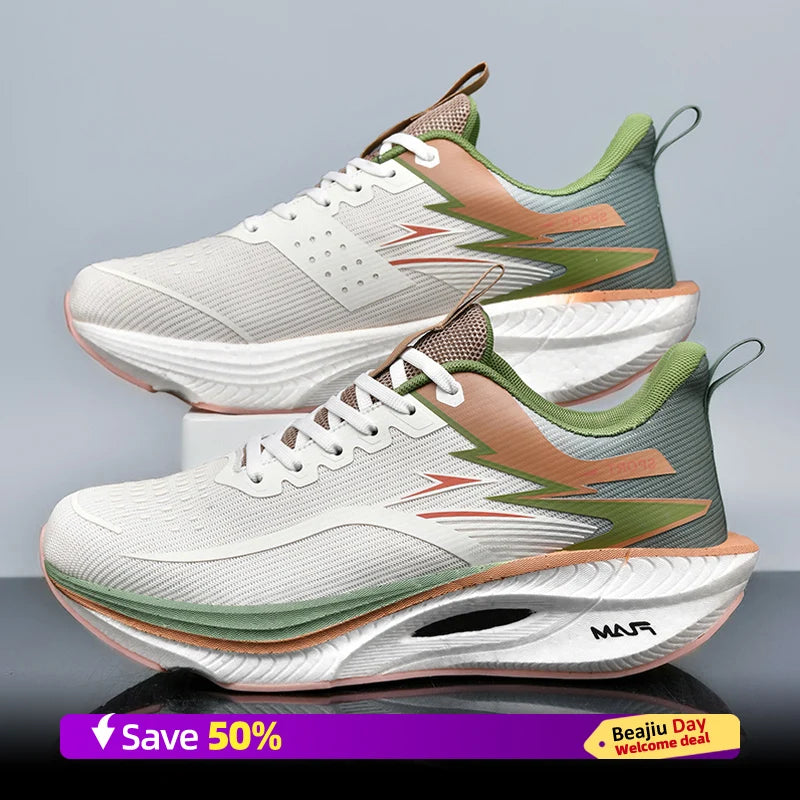 Men Sports Running Shoes Casual Marathon Breathable Lightweight Women's Comfortable Athletic Nonskid Walking Sneakers Outdoors Good Vibrations