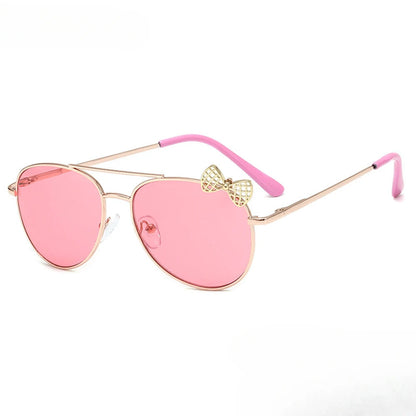 Kids Cute Sunglasses Metal Frame Children Sun Glasses Fashion Girls Outdoor Cycling Goggles Party Eyewear Photography Supplies Good Vibrations