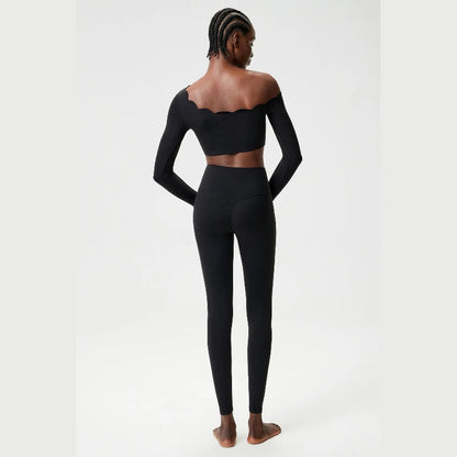 Woman Clothes Sexy Outfits Spring High Waist Women's Clothing Sets Clothing Fitness Solid Color Plus Size Sportswear Woman Gym Good Vibrations