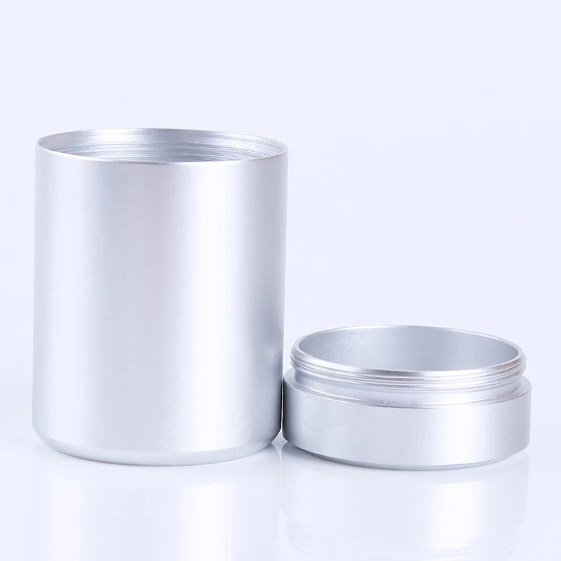 New Airtight Smell Proof Container Quality Stainless Steel Mini Tea Cans Herb Stash Jar Tea Coffee Storage Box Tea Caddies Box Good Vibrations Adult Super Store