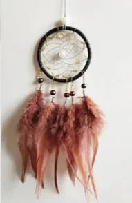 Car Ornament Interior Accessories Dream Catcher Car Pendant for Girls Feather Crystal Mirror Hanging Pendant Home Decor Lucky Good Vibrations