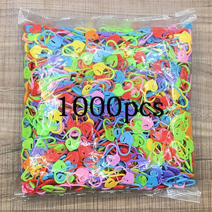 100-1000pcs Mix Color Plastic Resin Small Clip Locking Stitch Markers Crochet Latch Knitting Tools Needle Clip Hook Sewing Tool Good Vibrations