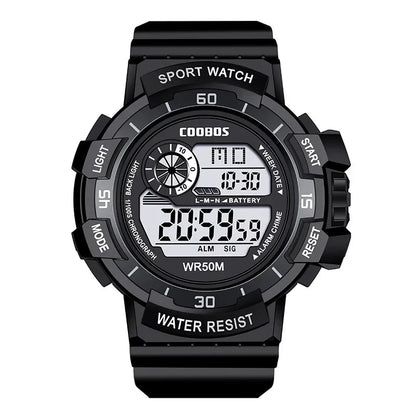 Fashion Sport LED Electronic Watches For Men Luxury Waterproof Luminous Military Watch Man Multifunction Colorful Digital Clock Good Vibrations