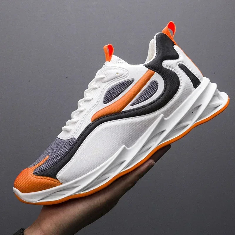 New Trendy Men's Sports Shoes Cushion Running Sneakers Outdoor Leisure Walking Jogging Trainers Soft Sole Breathable Footwear Good Vibrations