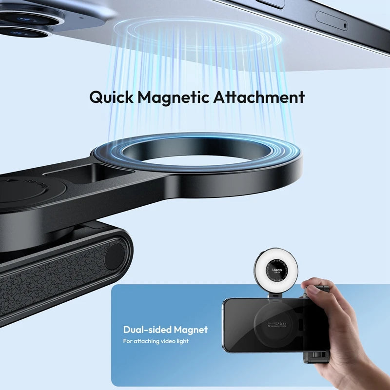 Ulanzi JJ03 Magnetic Selfie Stick Phone Tripod For iPhone 16 15 14 13 12 Pro Max Magsafe Smartphone Wireless Grip Desktop Stand Good Vibrations