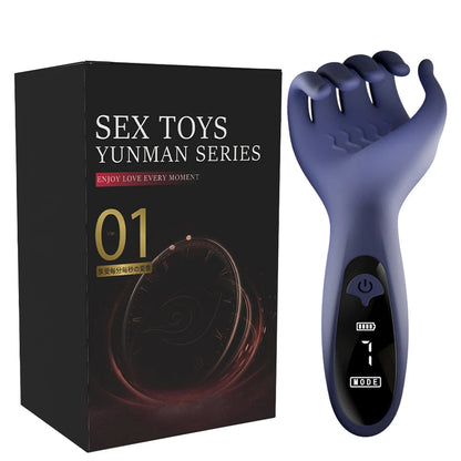 Glans Trainer for Men Powerful Vibrating Penis G Spot Masturbator Soft Fingertip Prolong Endurance Massage Vibrator Erotic Toys Good Vibrations Adult Super Store