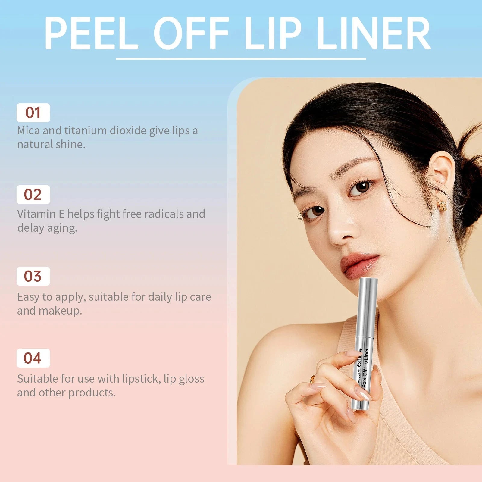 Peel off Lip Liner Waterproof Long Lasting Matte Tint Lipstick Moisturizing Tear Tattoo Lip Gloss Lipliner Stain Lip Care Makeup Good Vibrations
