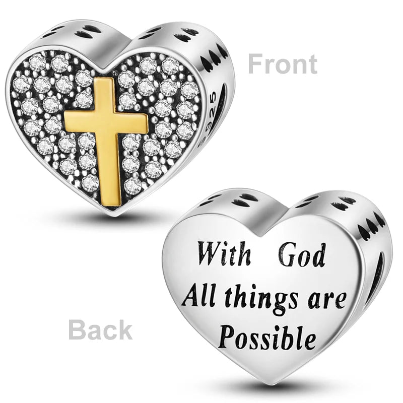 Heart Shape 925 Sterling Silver Family Lover Affection Pendant Charm Beads Fit Original Bangle Bracelet DIY Jewelry For Women Good Vibrations