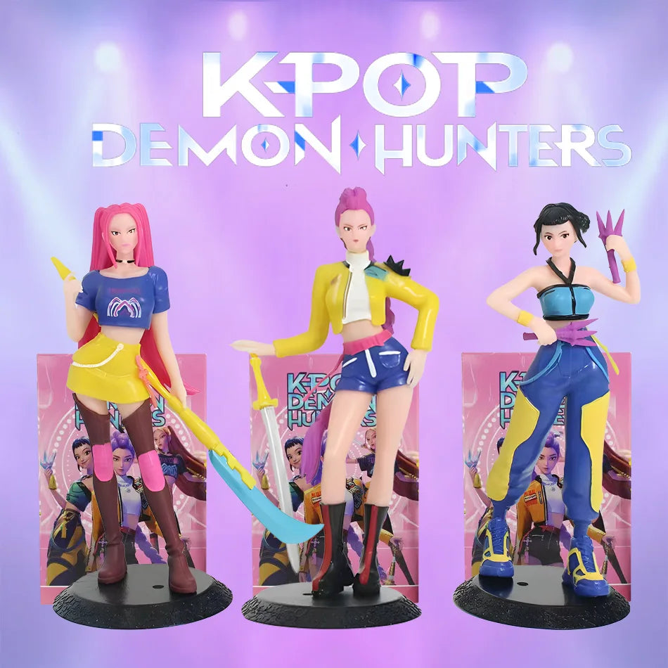 Kpop Demon Hunter Figura Rumi Mira Zoey Anime Model Collectible Statues Toys Decorative Items for Fans Good Vibrations
