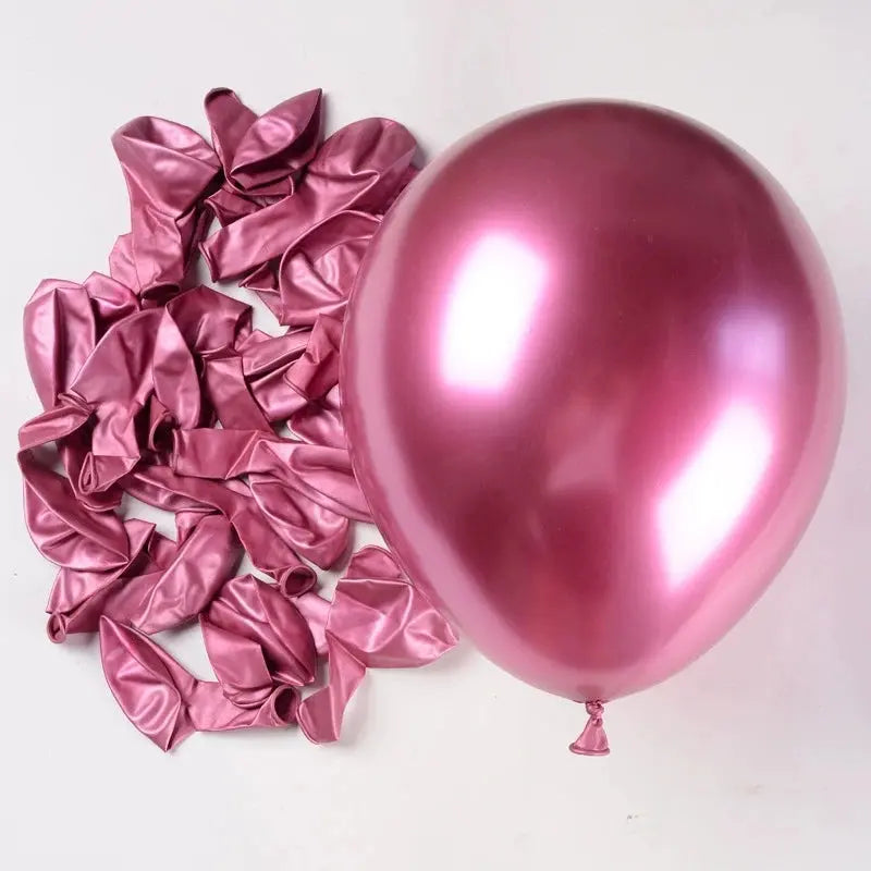 20/40pcs Metallic Balloon Gold Pink Blue Helium Ball Wedding Adult Birthday Party Decoration Chrome Latex Baby Shower Globos Good Vibrations