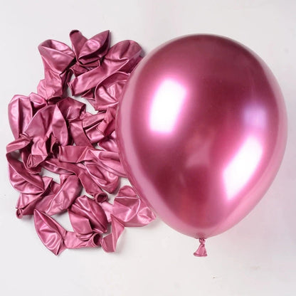 20/40pcs Metallic Balloon Gold Pink Blue Helium Ball Wedding Adult Birthday Party Decoration Chrome Latex Baby Shower Globos Good Vibrations