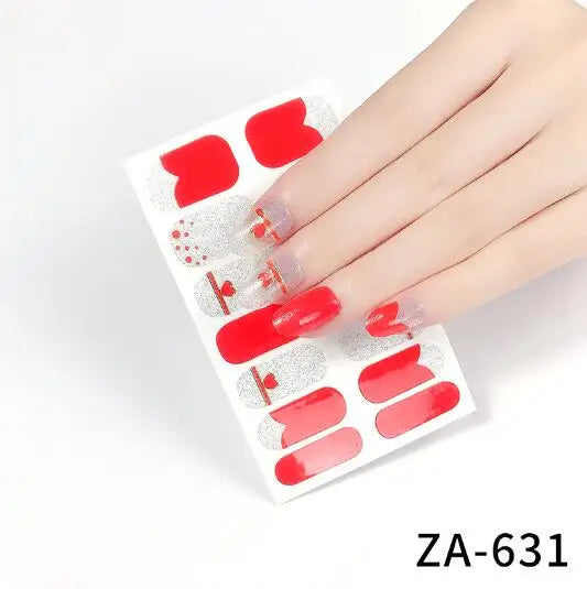 Nail Stickers DIY Decals For Nail Art Wraps Women Beauty Full Cover Nail Manicures Decorations Uñas Postizas Press On Nails Good Vibrations