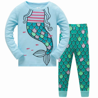 Jumping Meters 3-8T Flamingo Print  Autumn Winter Girls Sleepwear Fashion Children's Home Clothes Kids Pyjamas Costume Good Vibrations